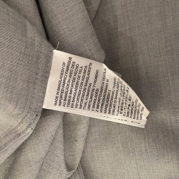Calvin Klein Mens Size Medium Grey Long-Sleeve Button-Up Dress Shirt - Picture 7 of 7